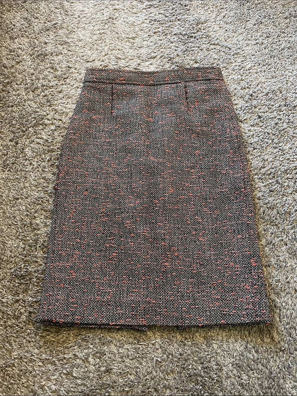 J. Crew Black and Pink Tweed Pencil Skirt